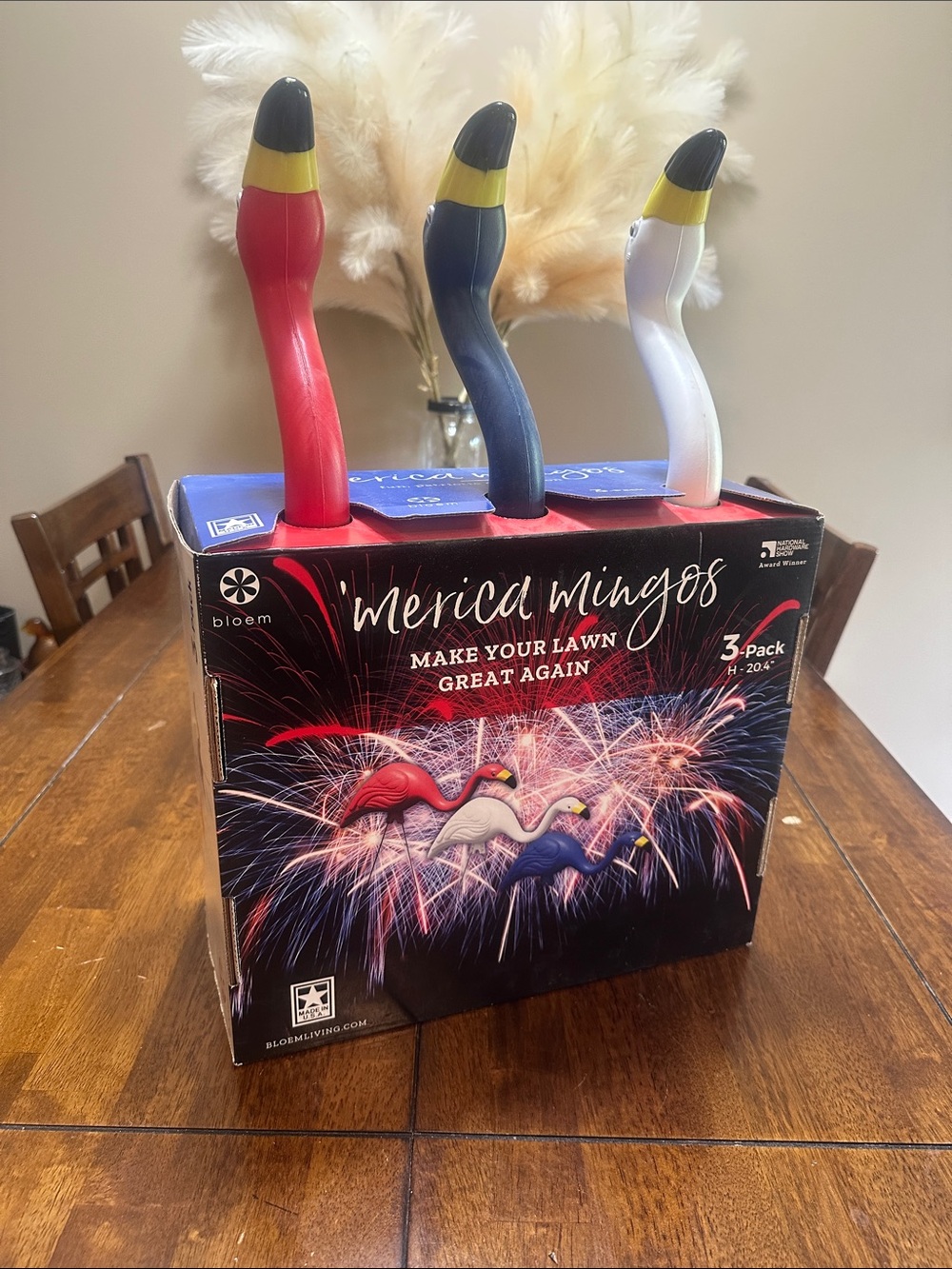 🇺🇸’Merica Mingos 3-Pack Flamingo Lawn Decor - Red, Blue, White 🦩
